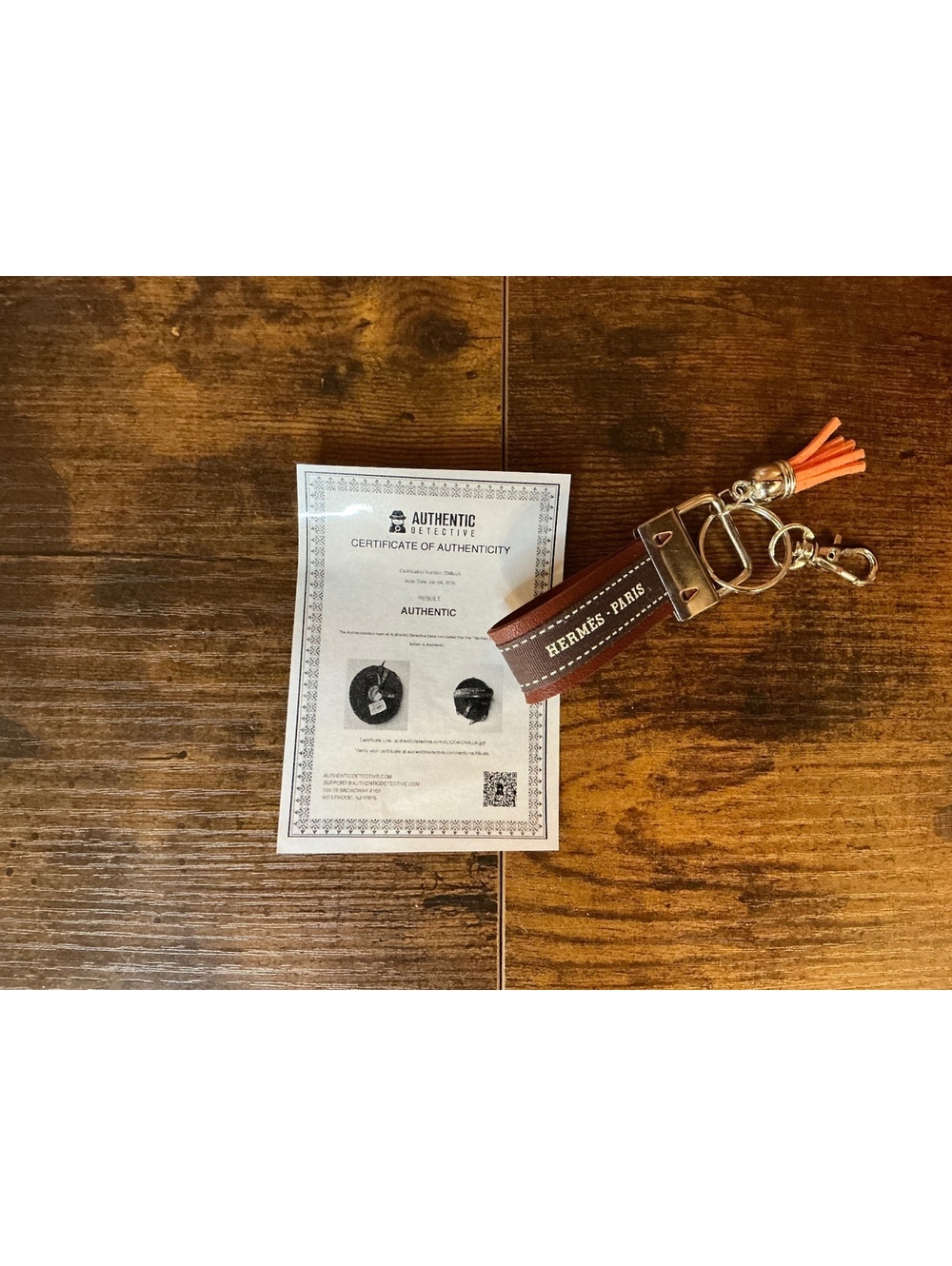 Upcycled Hermes Keychain with Authenticity